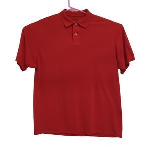 Jerzees Sport Polo Shirt Mens XL Collared Short Sleeve Casual Red Polyester